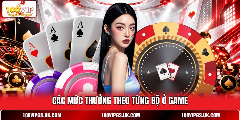 Các mức thưởng theo từng bộ ở game